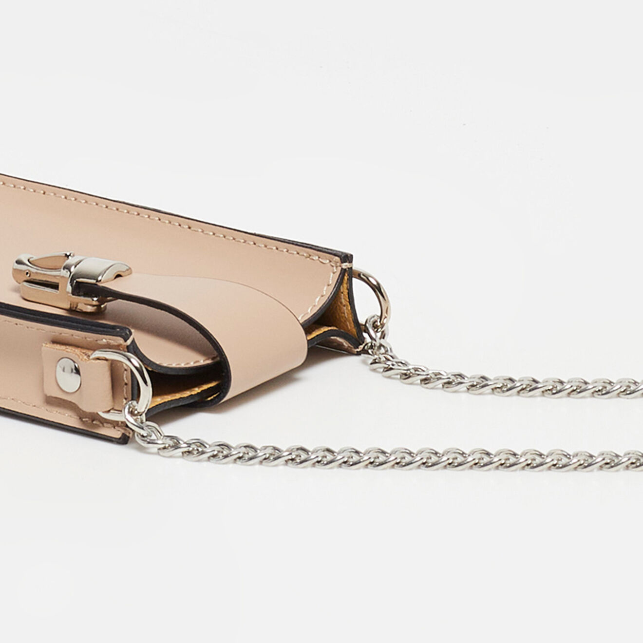 Christian Laurier Pochette téléphone en Cuir Taylor beige - 16x11.5x2.5 cm