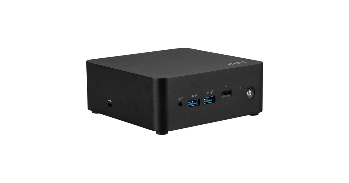 MSICubi NUC AI 1UMG-007EU pc-systeem  (Zwart | Core Ultra 5 125H | Arc Graphics | 8 GB | 512 GB SSD)
