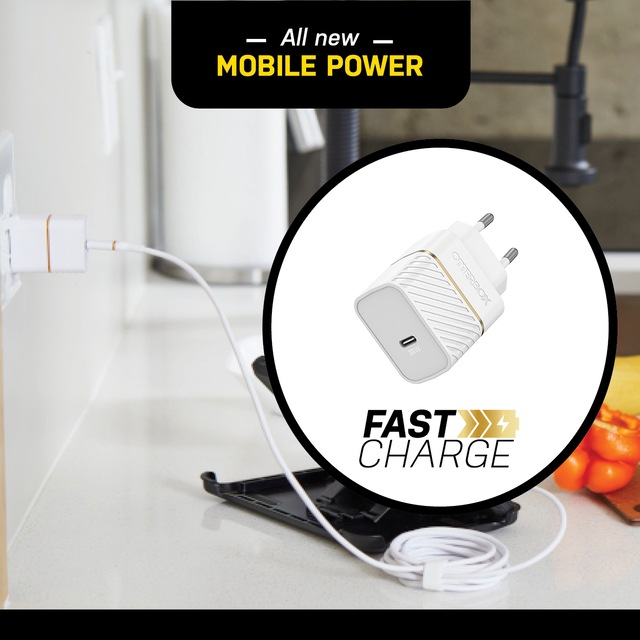 Otterbox Smartphone-Ladegerät »EU WallCharger 20W - 1X USB-C 20W USB-PD« geeignet für Apple iPhone, Samsung Galaxy, Google Pixel