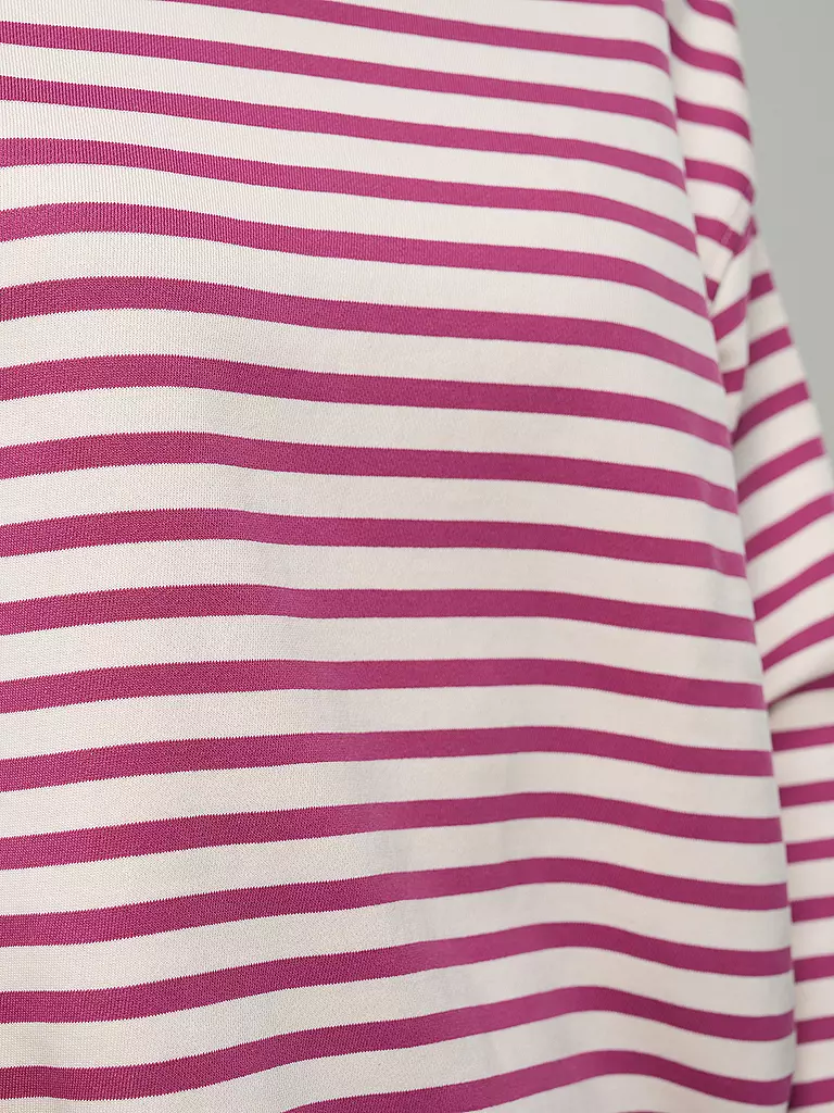 ARMEDANGELS Sweater Oversized Fit FRANKAA  STRIPES beere