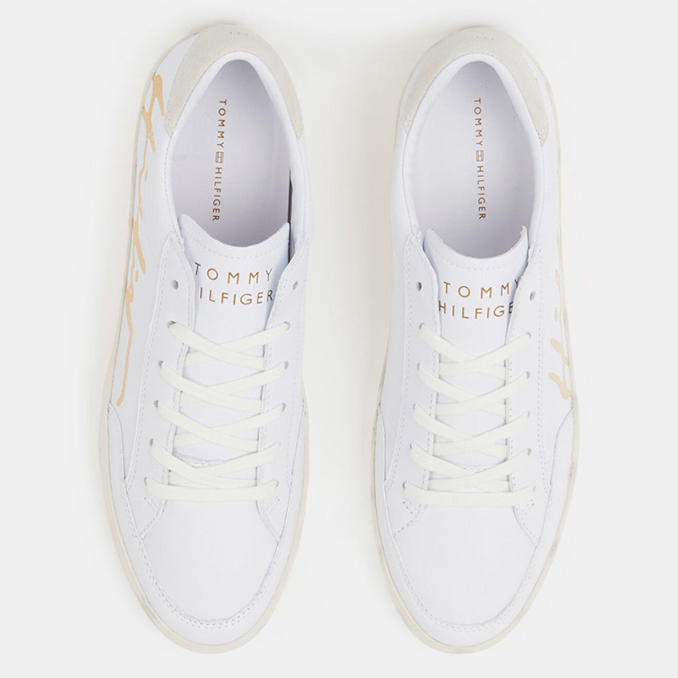 Tommy Hilfiger Baskets en Cuir signature blanches