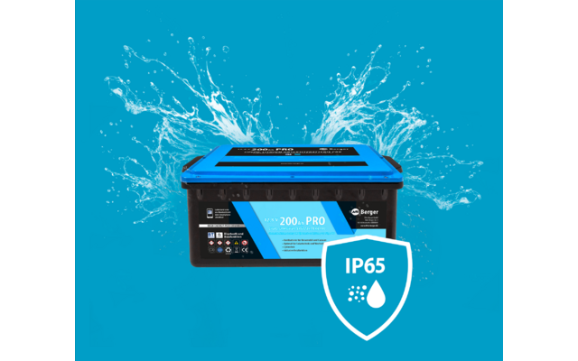 Berger LiFePO4 Lithium Untersitz Batterie Pro 200 Ah 12V mit Bluetooth & Heizung