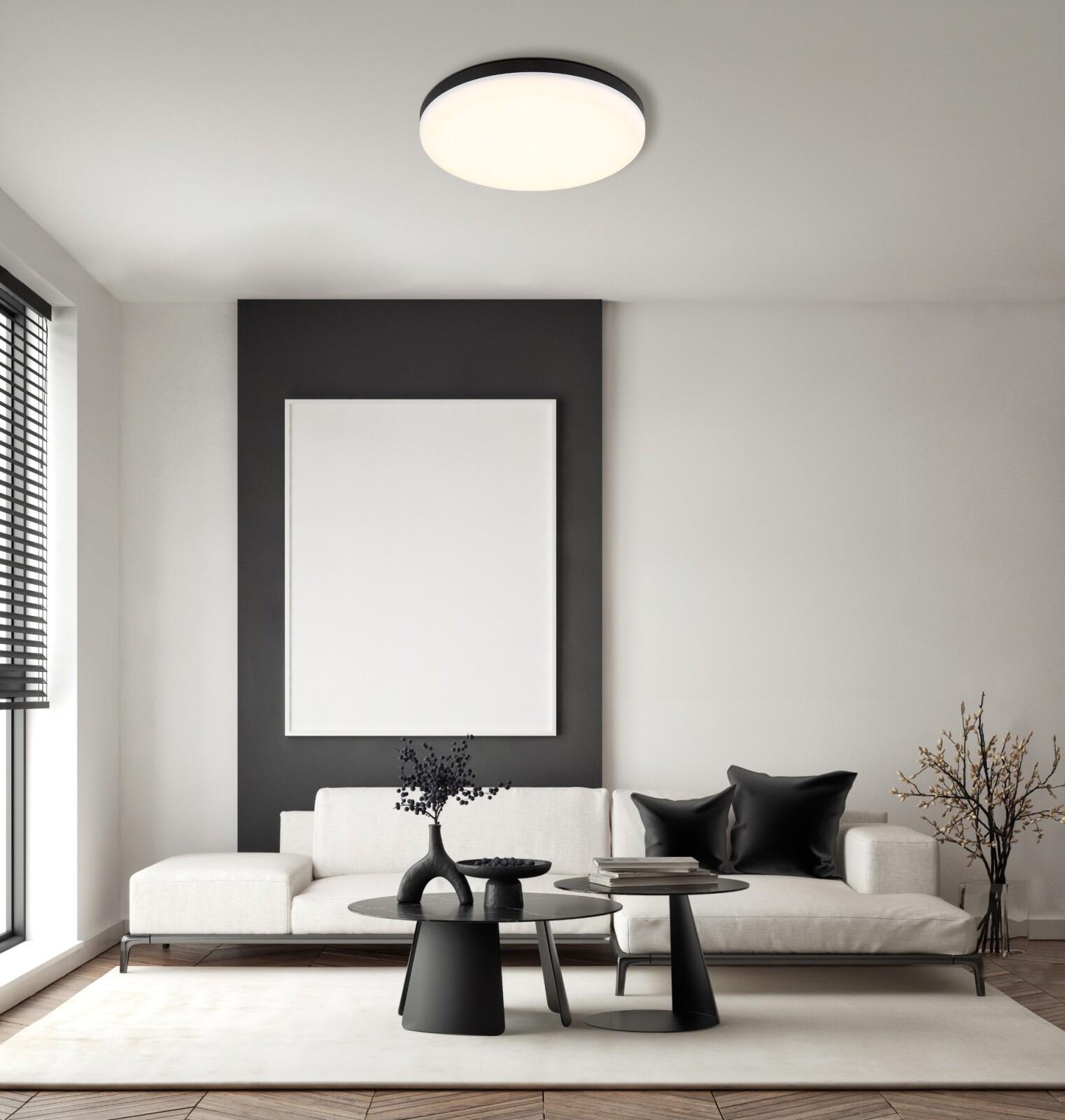 LED-Deckenleuchte - schwarz matt - 30 cm