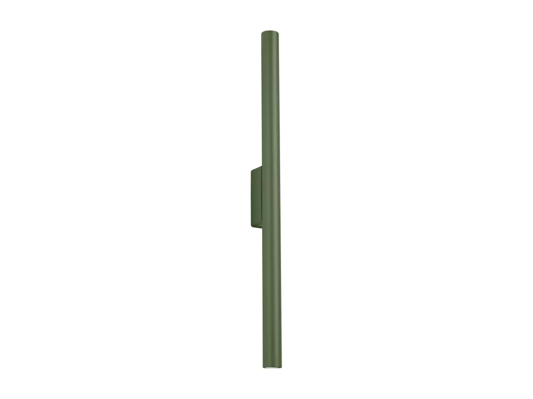 Applique Pastelo moderne en acier - 2 sources lumineuses - L.2,5 x H.50 cm - vert olive