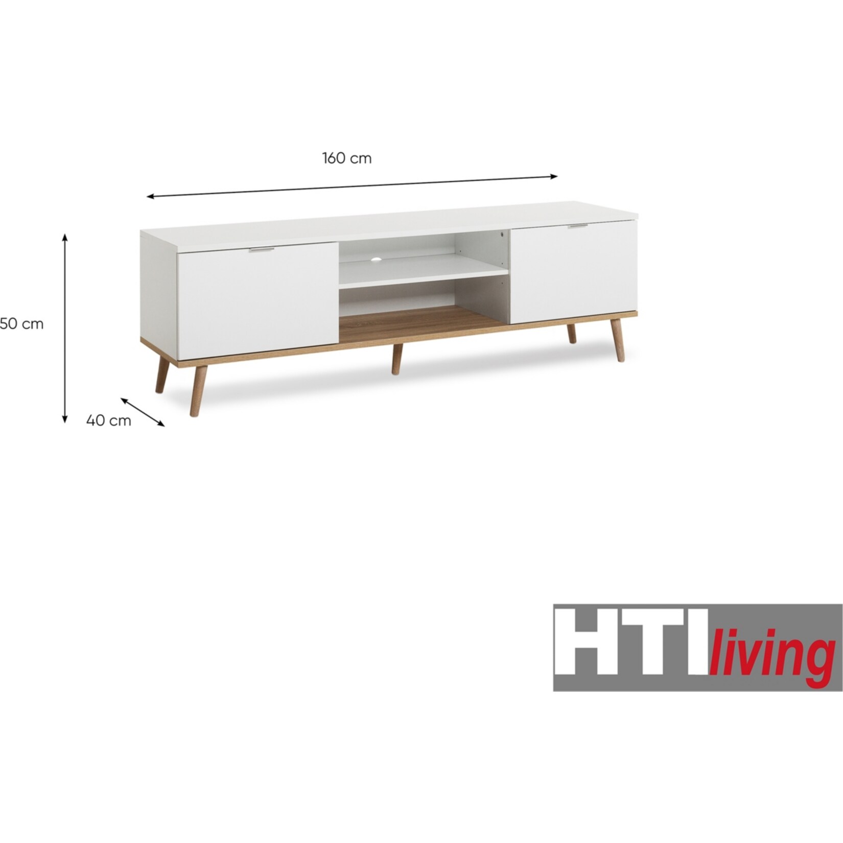 HTI-Living TV-Board Göteborg mit 4 Fächern