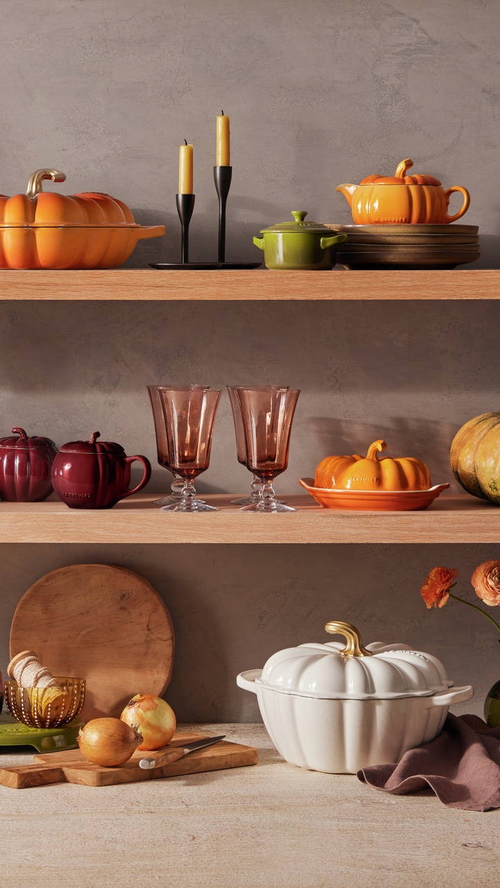 LE CREUSET Gourmet-Profitopf Kürbis 28cm Ofenrot HALLOWEEN