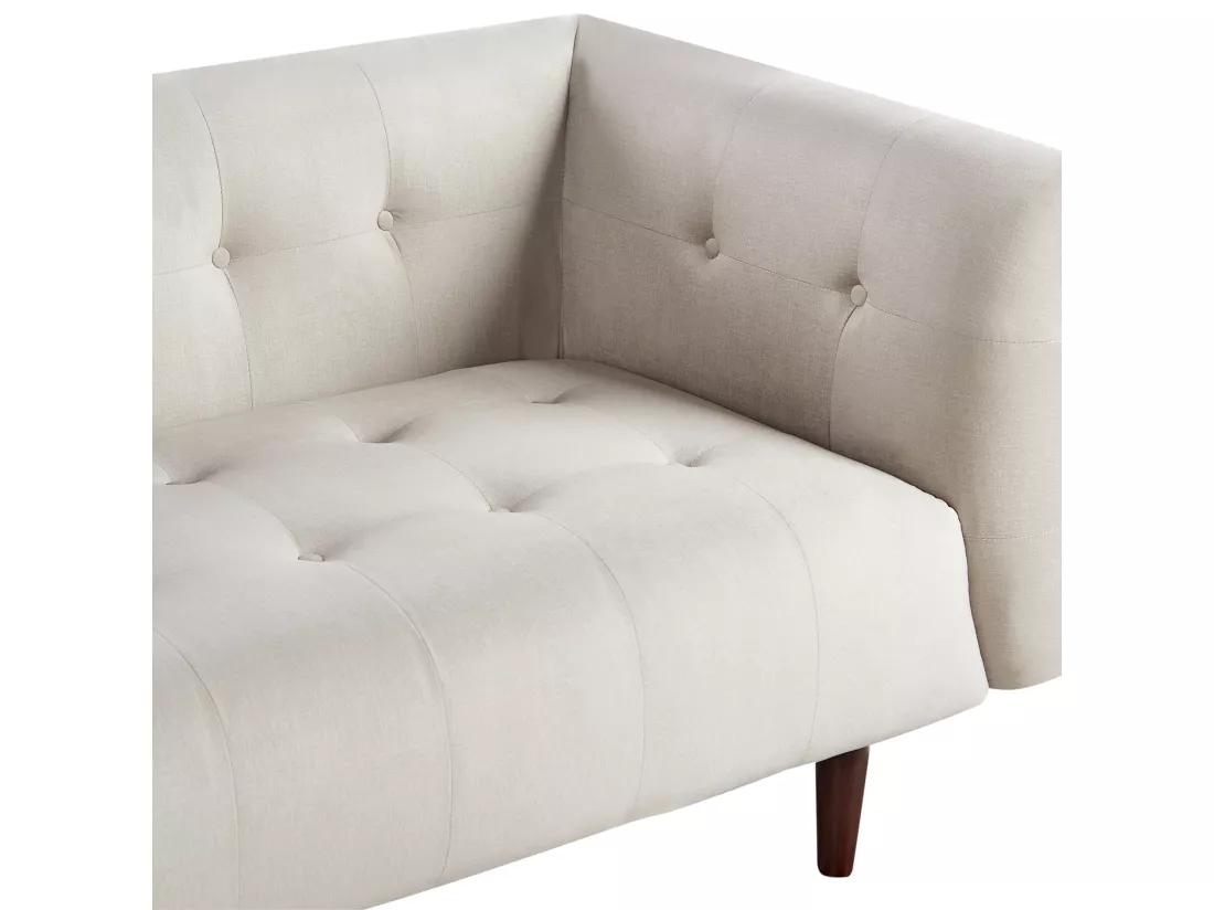 Canapé 3 places en tissu beige clair BYSKE