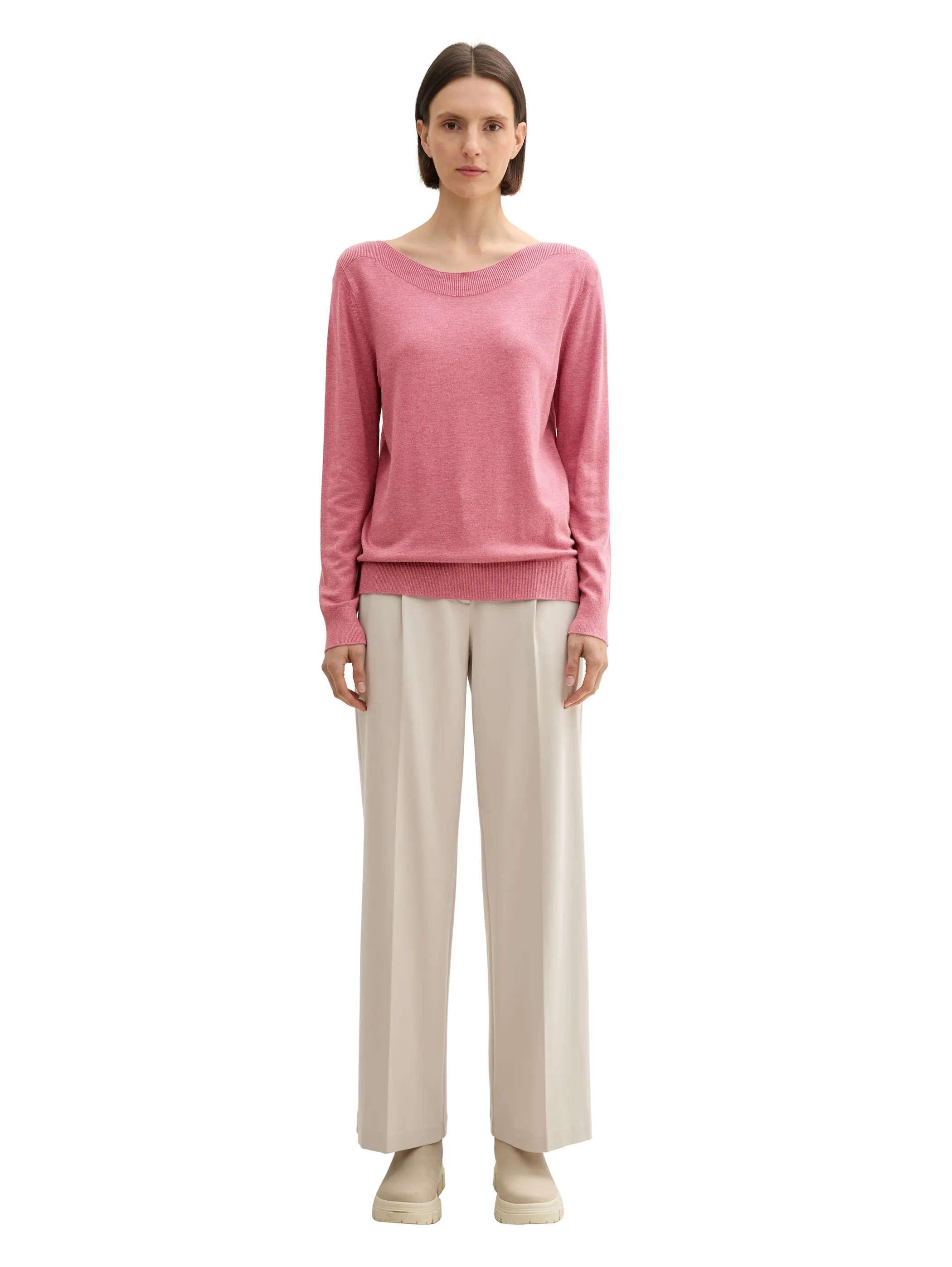 Damen Leichtpullover mit weitem Ausschnitt