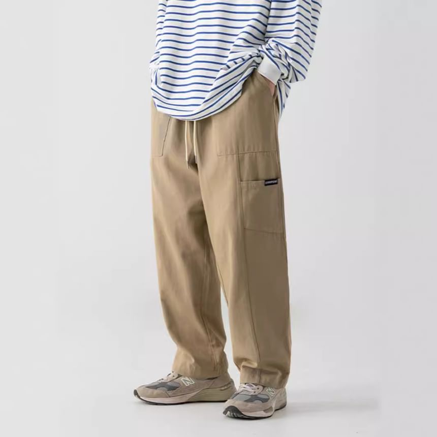 Capbrew - Mid Rise Plain Straight Leg Broek