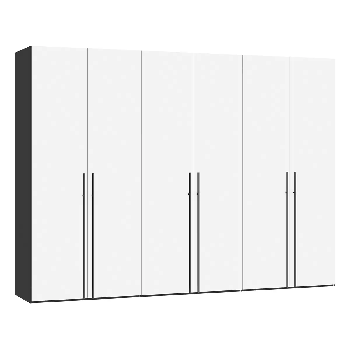 Drehtürenschrank 6-trg. Montreux schwarz,weiss
