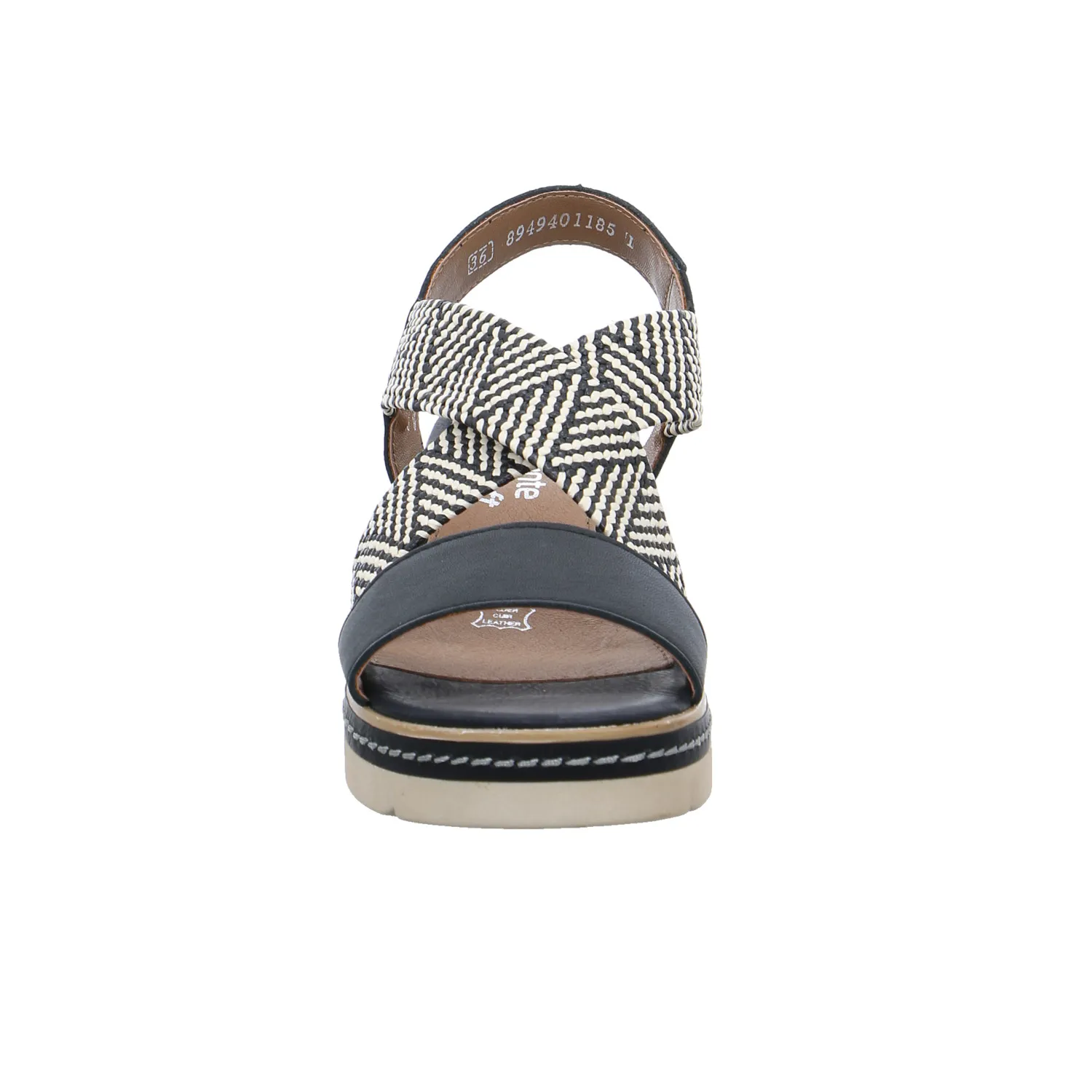 REMONTE Sandalette Schwarz Leder