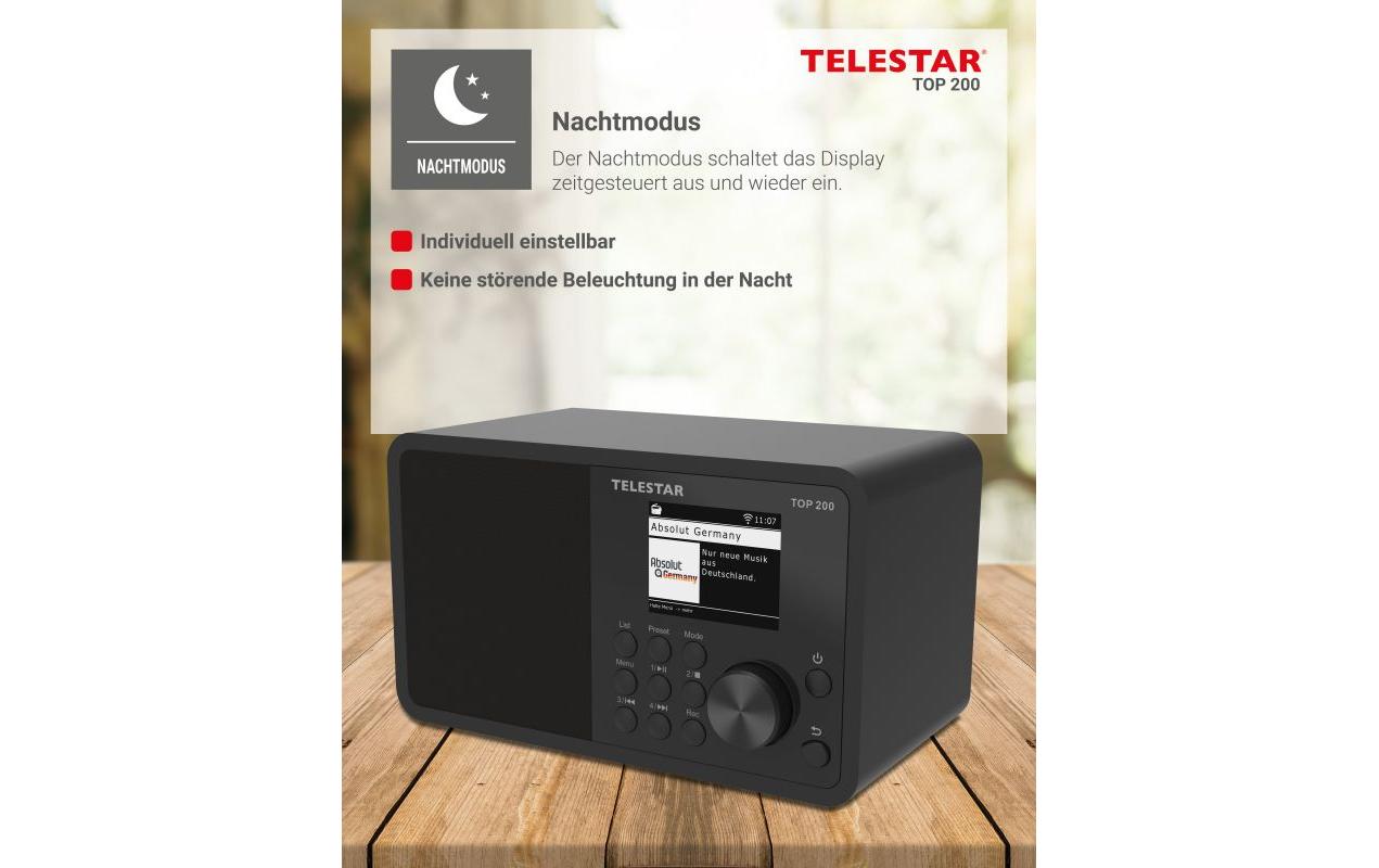 Internet Radio TOP 200 Schwarz<br>Mono-Radio mit DAB+/FM und Internetradio