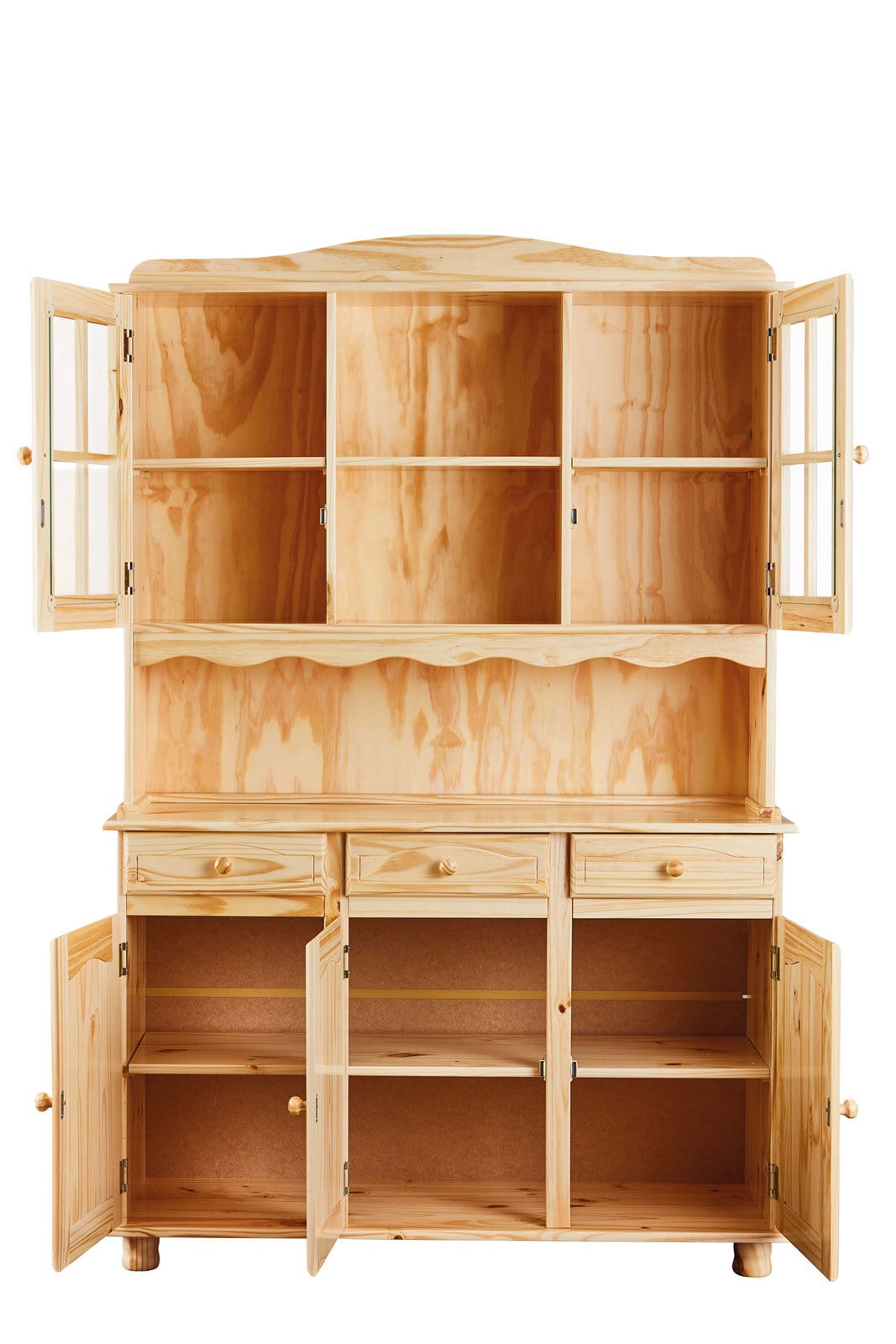 Buffet LUIS 130x198x43 cm Massivholz Kiefer Natur