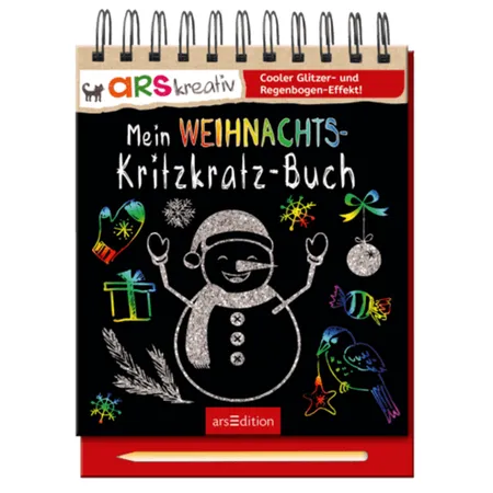 ars Edition ars kreativ Mein Weihnachts- Kritzkratz-Buch