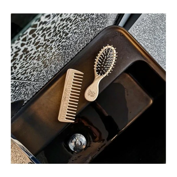 Tek Kit Petite Brosse Ovale et Peigne & Sac en Coton 1 Kit