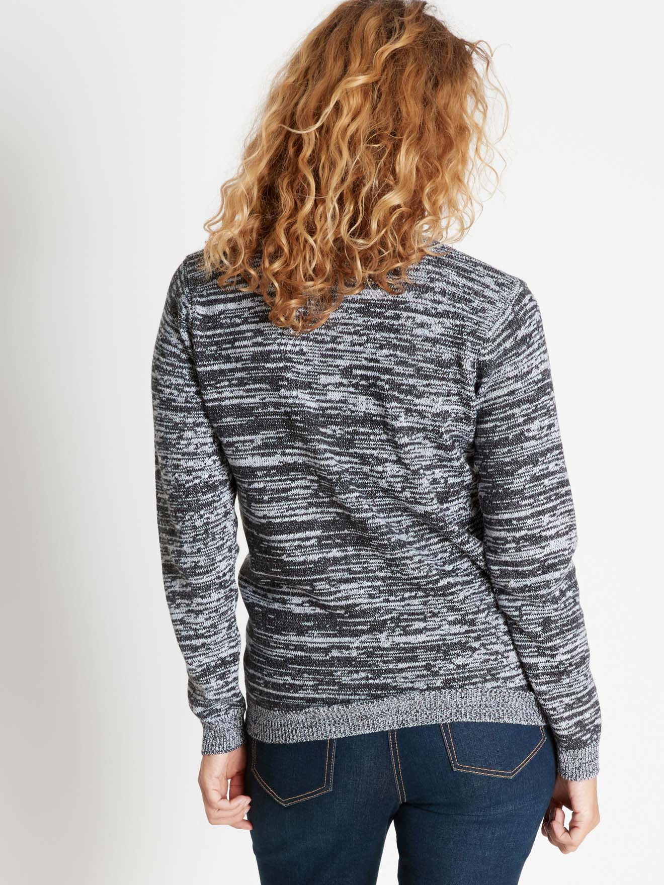 Gilet classique en maille chinée