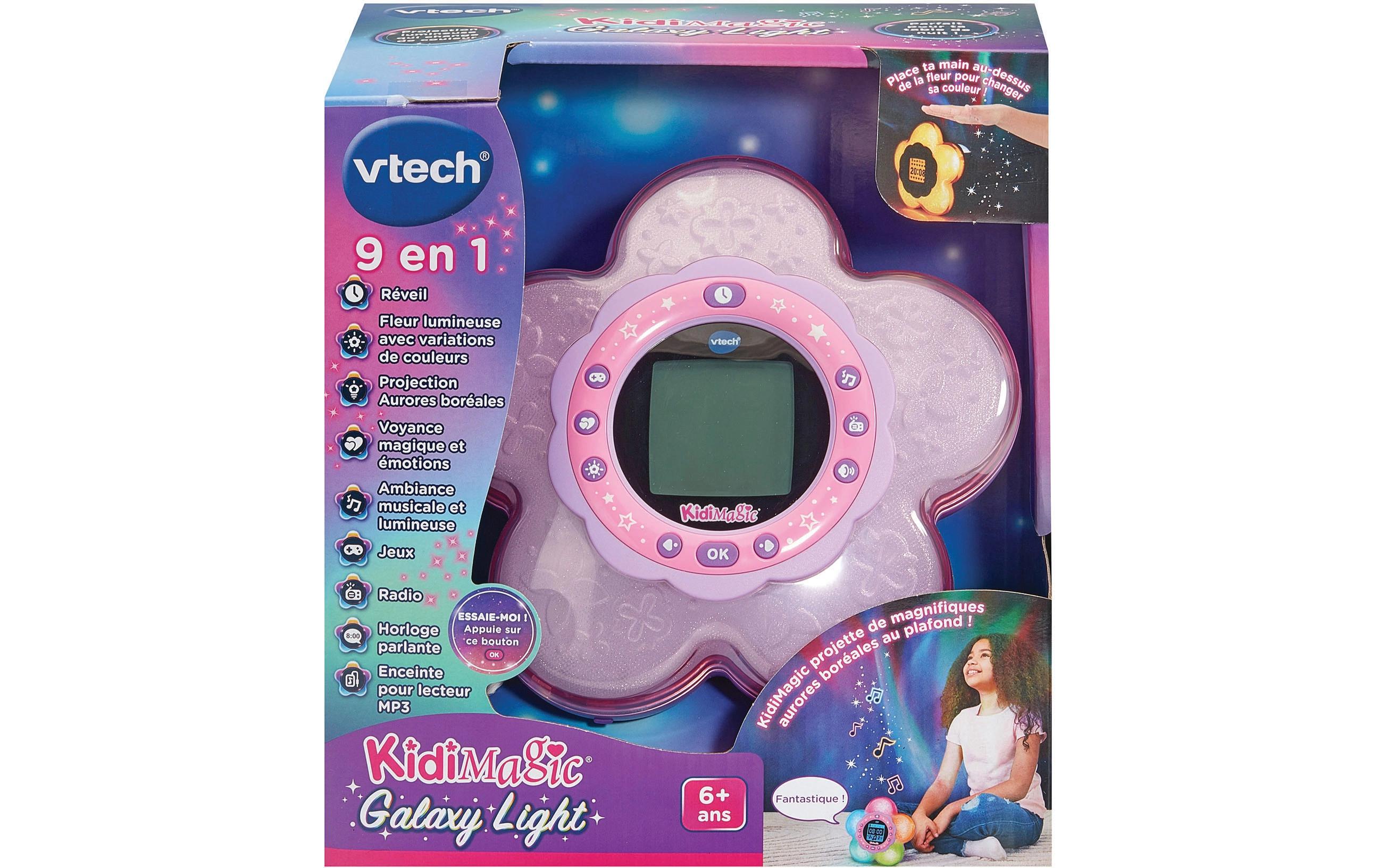 Kidimagic Galaxy Light -FR-Magischer Wecker mit farbenfrohen Lichtprojektionen und tollen Wahrsage-Funktionen sowie lustigen Spielen