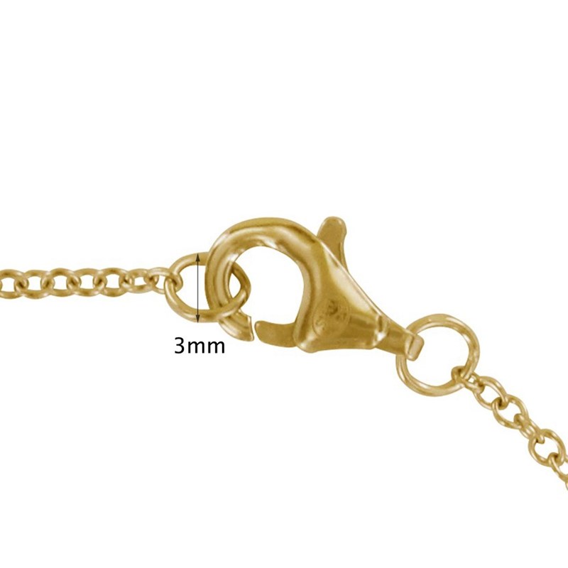 Chaine en Plaqué Or 1mm Maille Ronde 3 Tailles