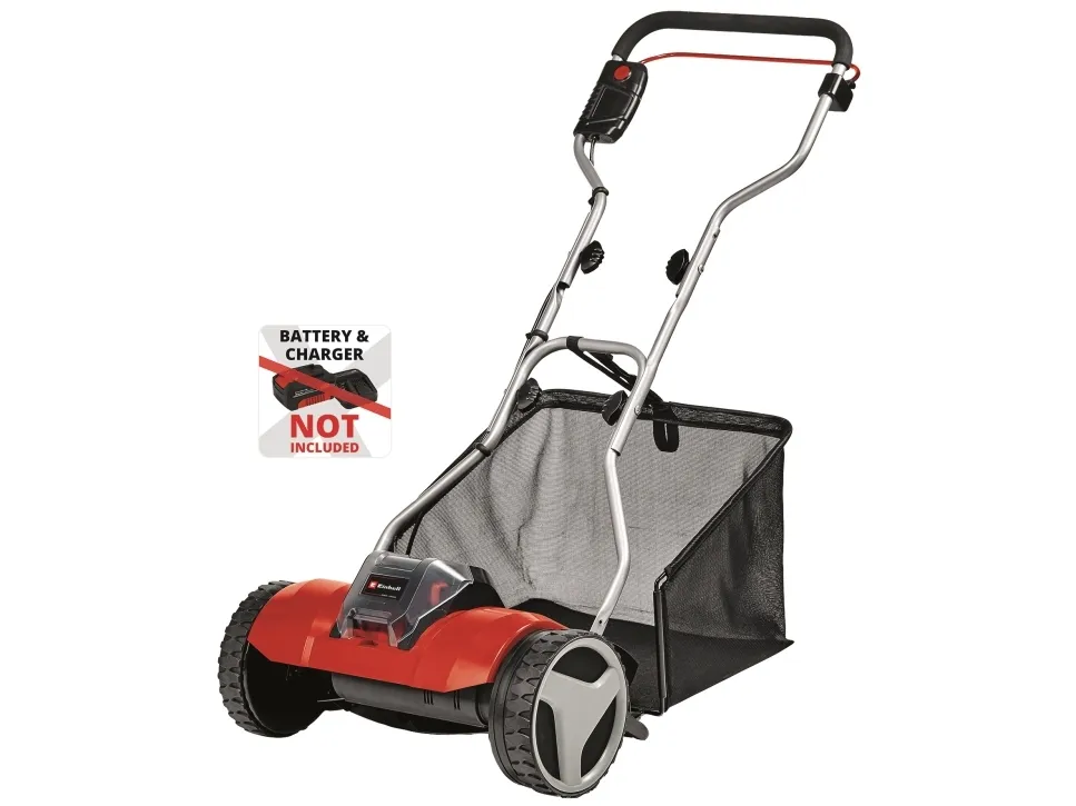Einhell GE-HM 18/38, Skubbe plæneklipper, 38 cm, 1,4 cm, 3,9 cm, 45 L, 4 hjul - SOLO
