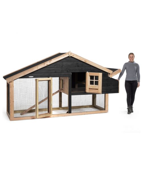 Voldux Dierenverblijf Remco Rechts - Dierenverblijf - 300x90x160 cm Zwart