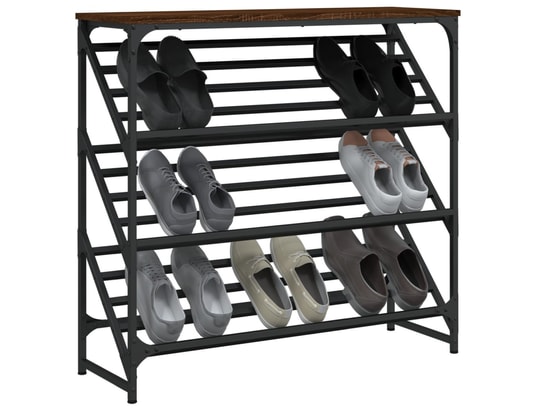 VIDAXL - étagère à chaussures chêne marron 90x30x85 cm bois d'ingénie...