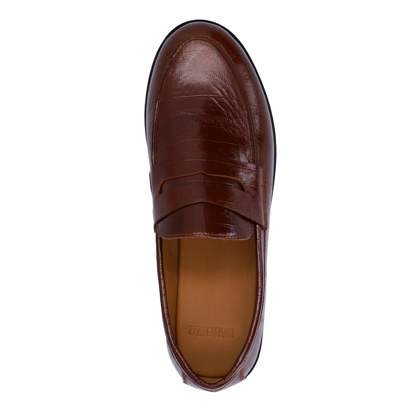 Burgundy leren loafers