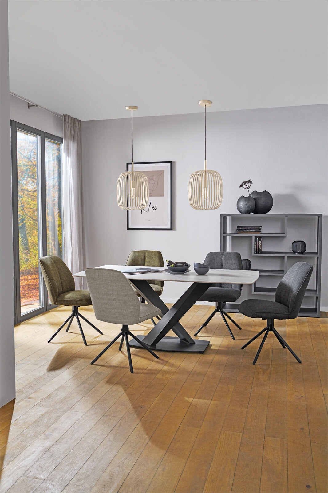 Polsterstuhl TAYLOR 49 x 88 cm Olive/schwarz