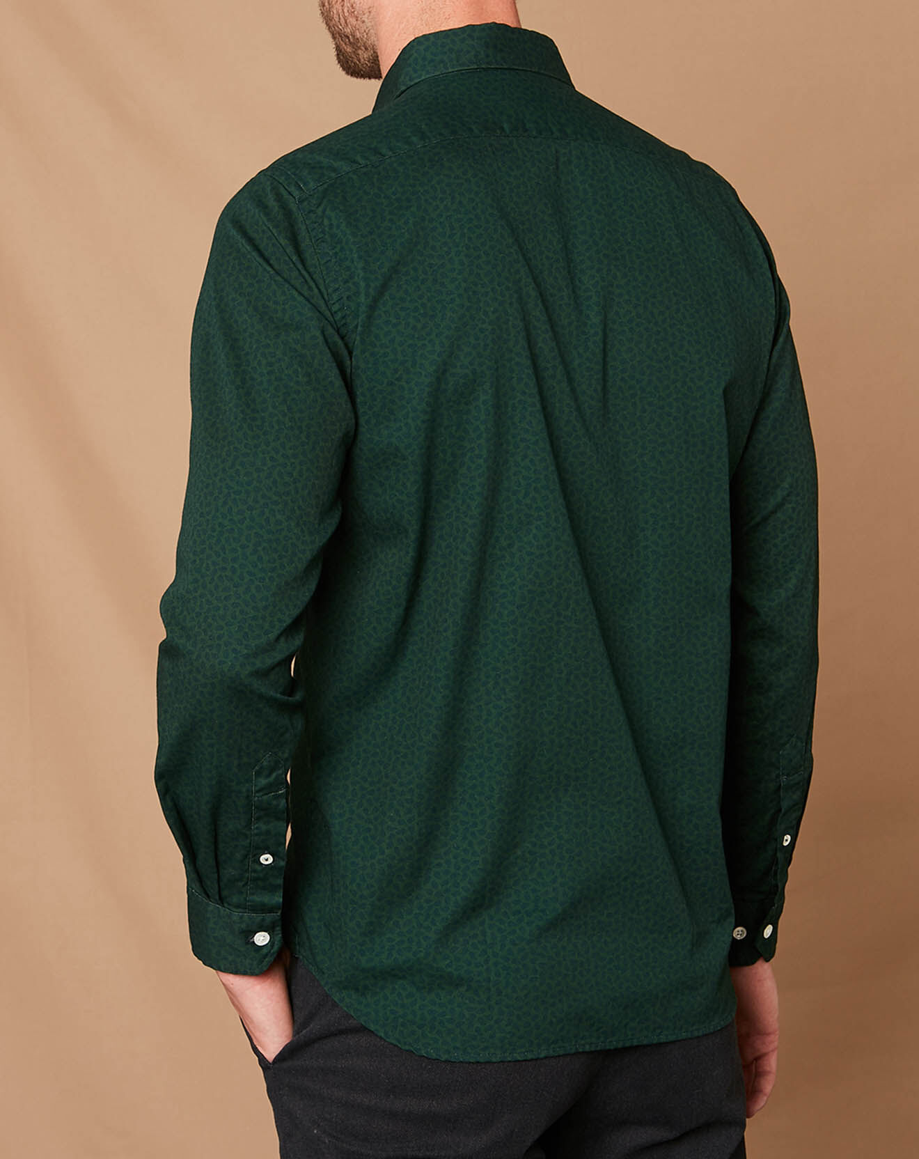 Hartford Chemise Slim Sammy vert/marine