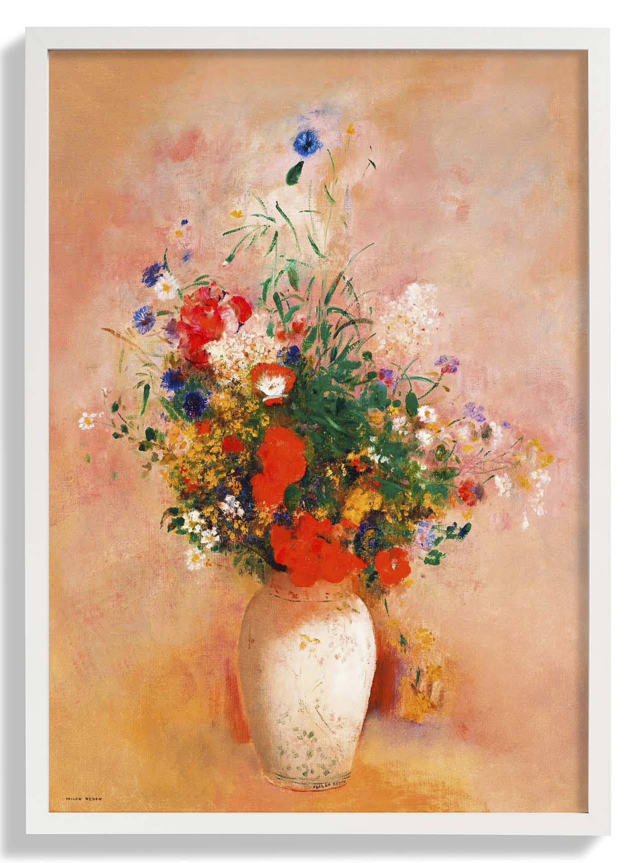 Vase mit Blumen Gemälde von Odilon Redon