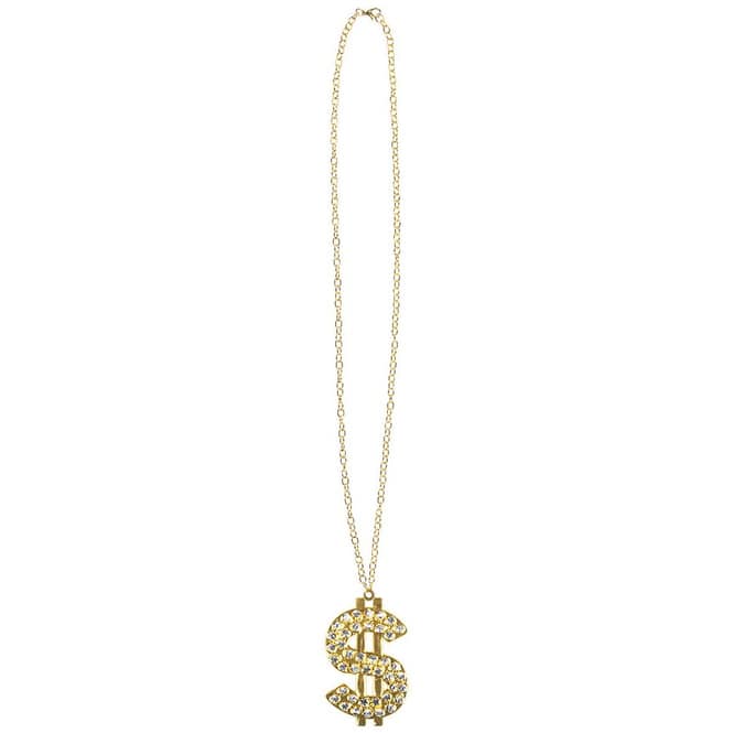 Faschingsschmuck - Halskette - Dollar - für Erwachsene
