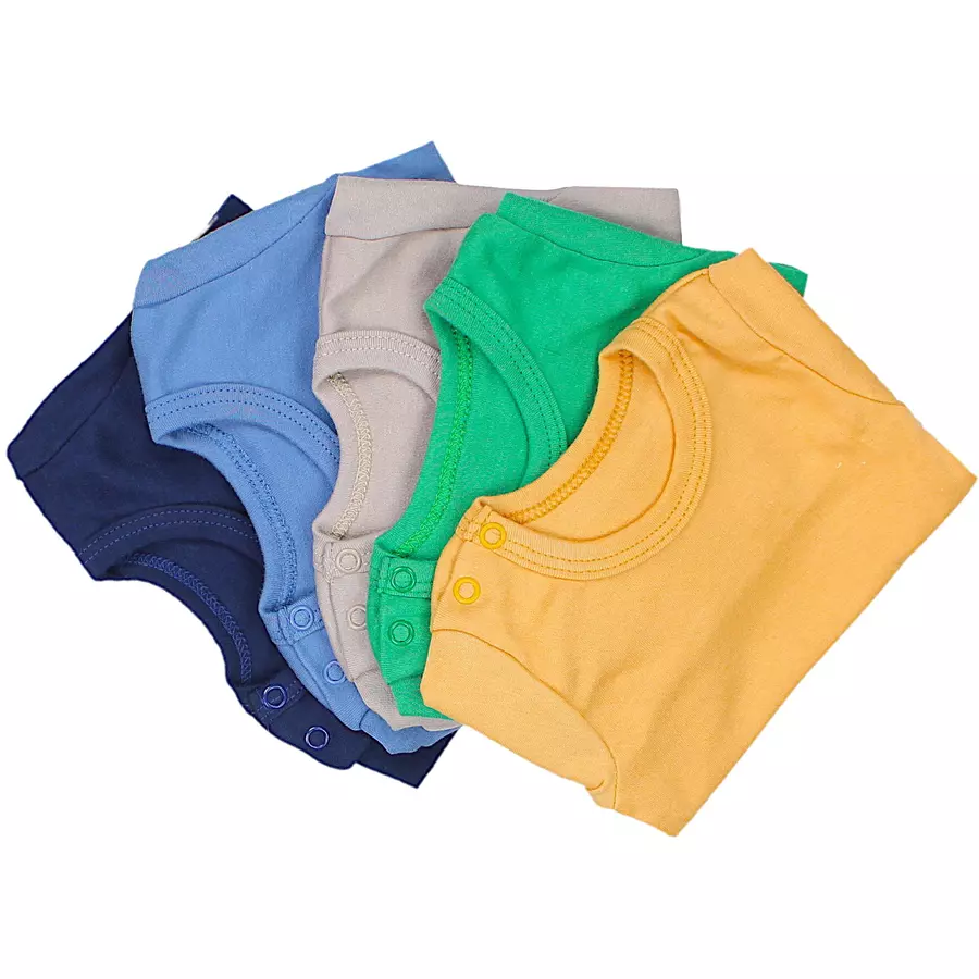 TupTam Baby Jungen Langarmshirt 5er Pack grünblau