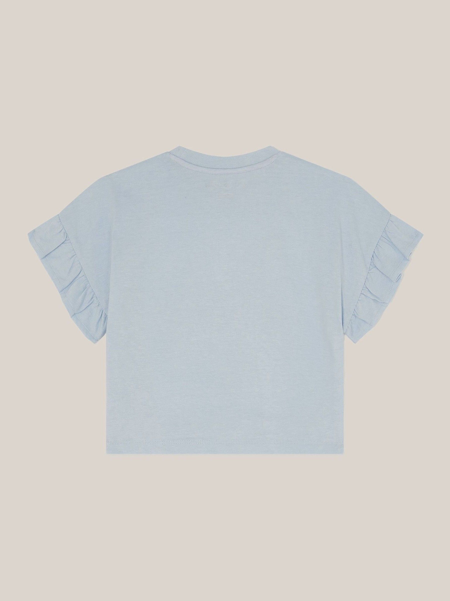 Monsoon The Bright Side Frill 100% Cotton T-Shirt