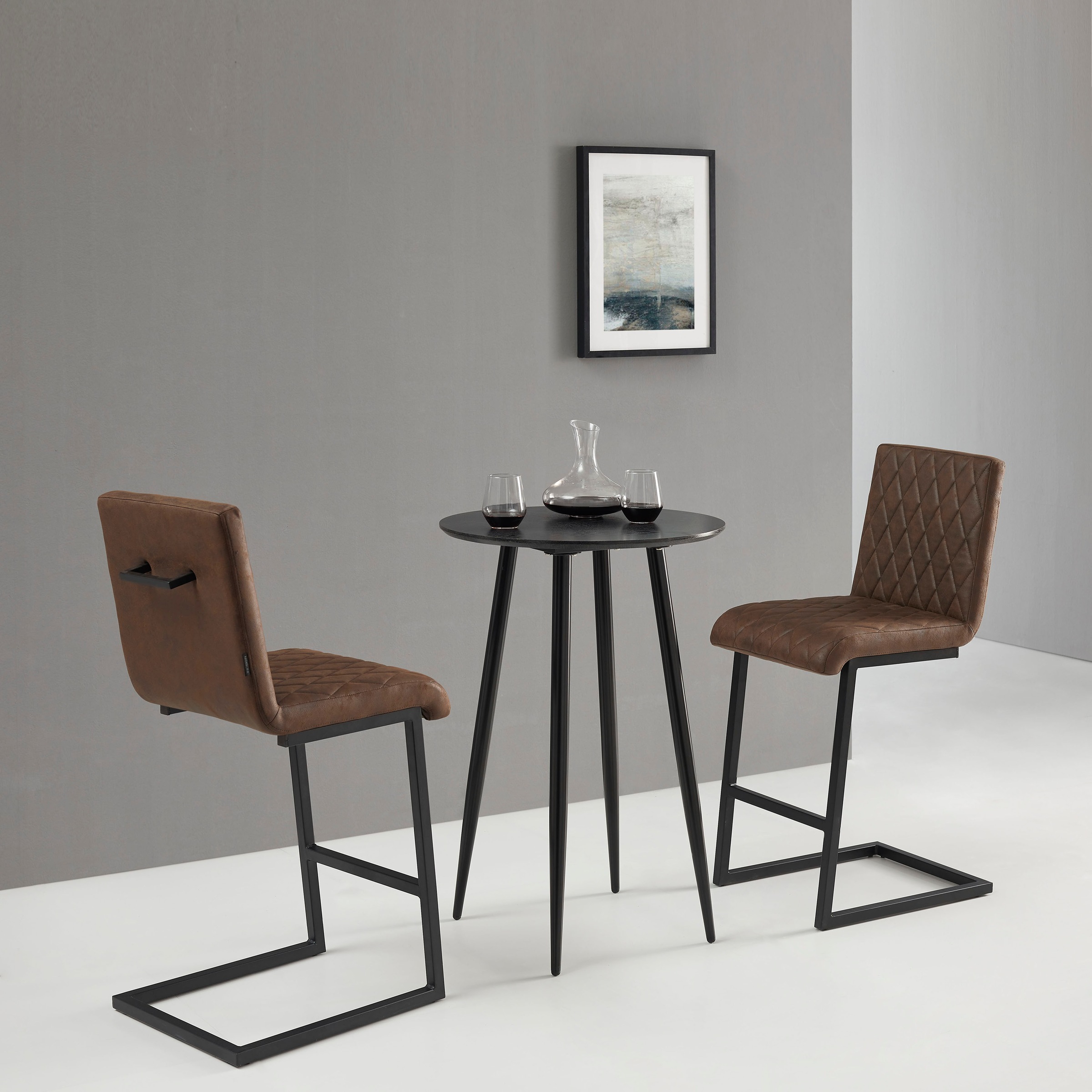 INOSIGN Bistrostuhl »Janelle« () 2 Stk.Sitz und Rücken gepolstert, Nähte am Sitz und Rücken, Sitzhöhe 65 cm