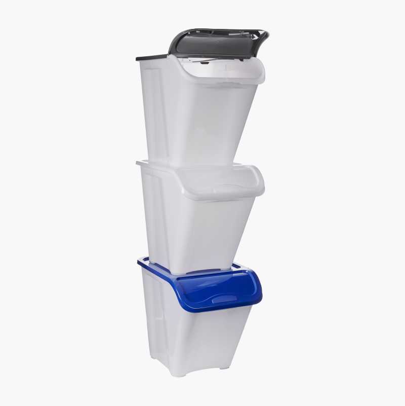 Oppbevaringsboks med lokk, 55 liter