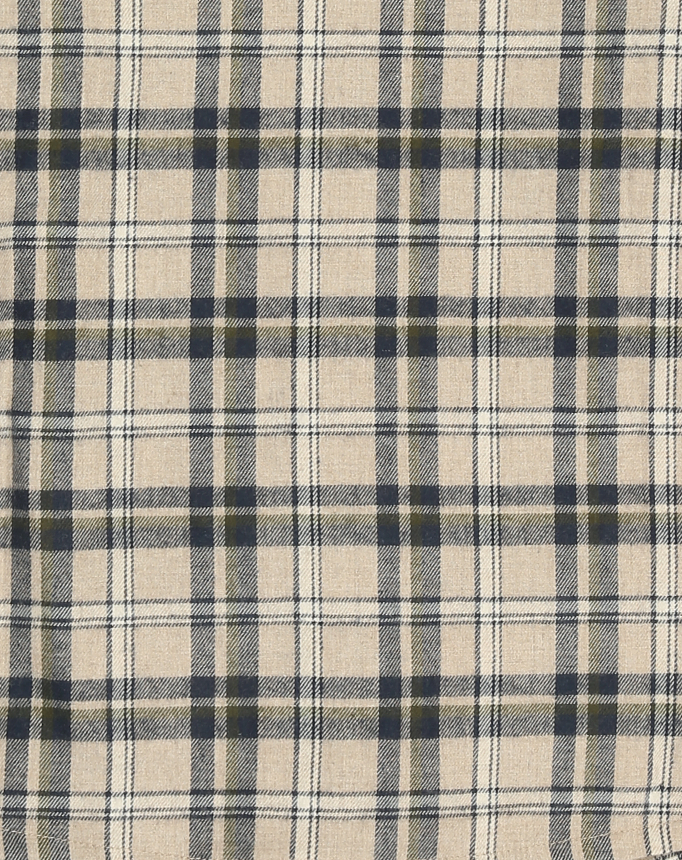 Schlafanzug CHECK lang in beige melange