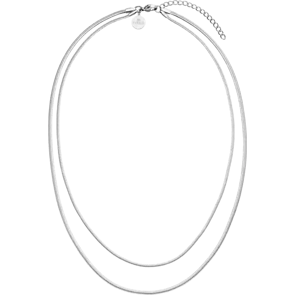 Two Layers Kette silber