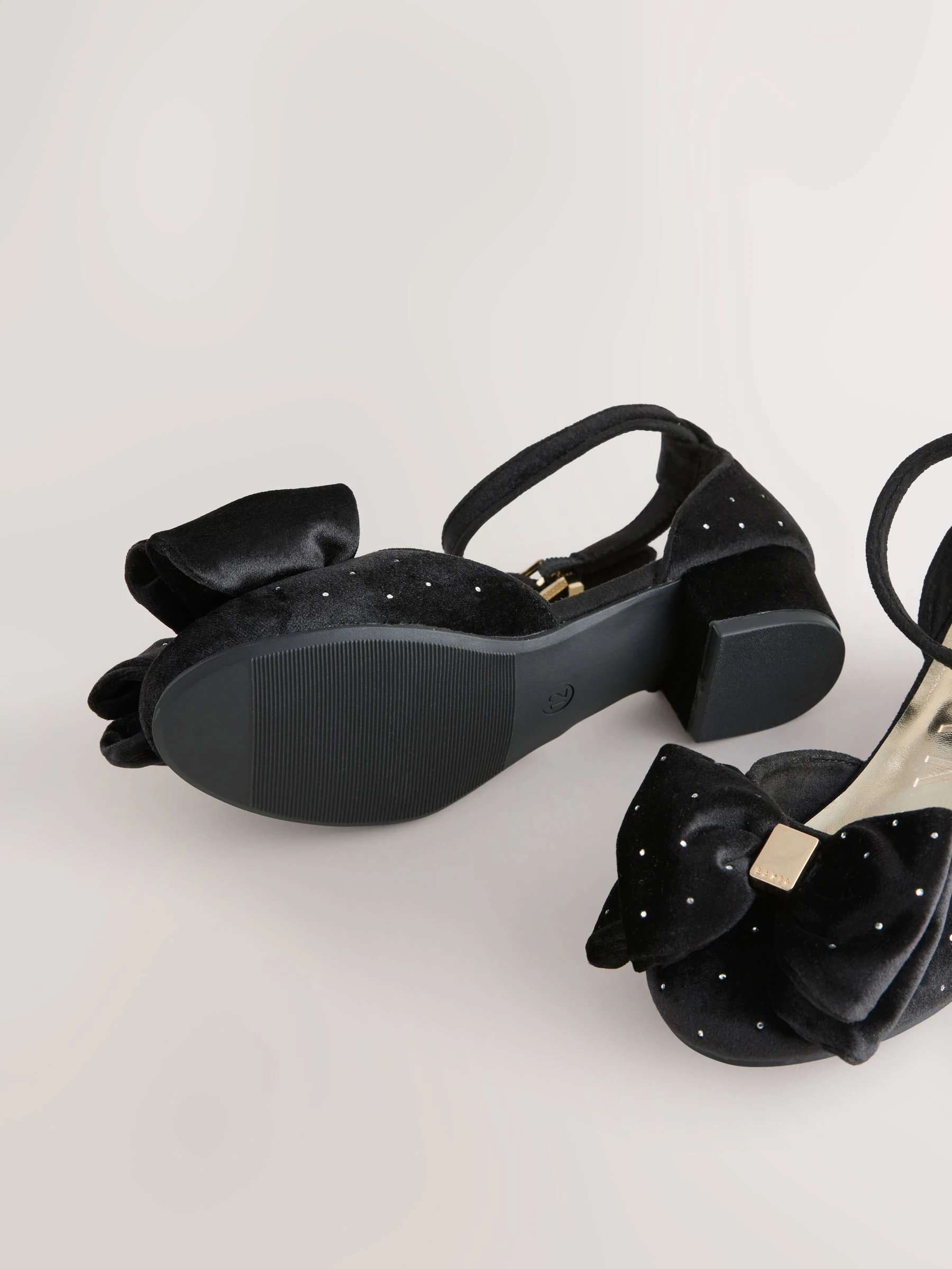 Baker by Ted Baker Girls Ocassion Bow Heel Black Shoes