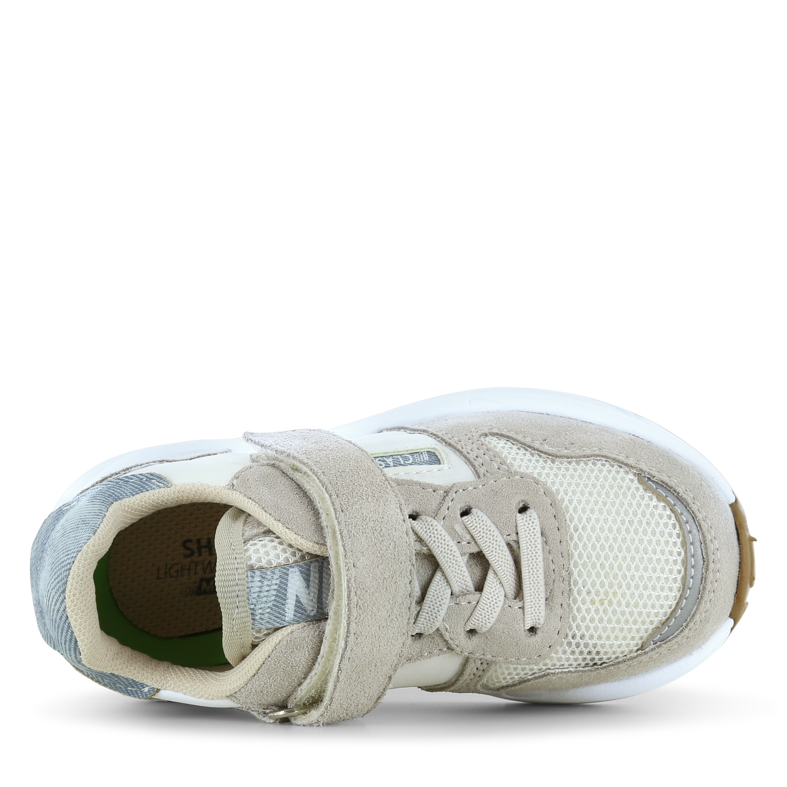 Shoesme wit-beige sneaker Microleer | Jongens schoenen