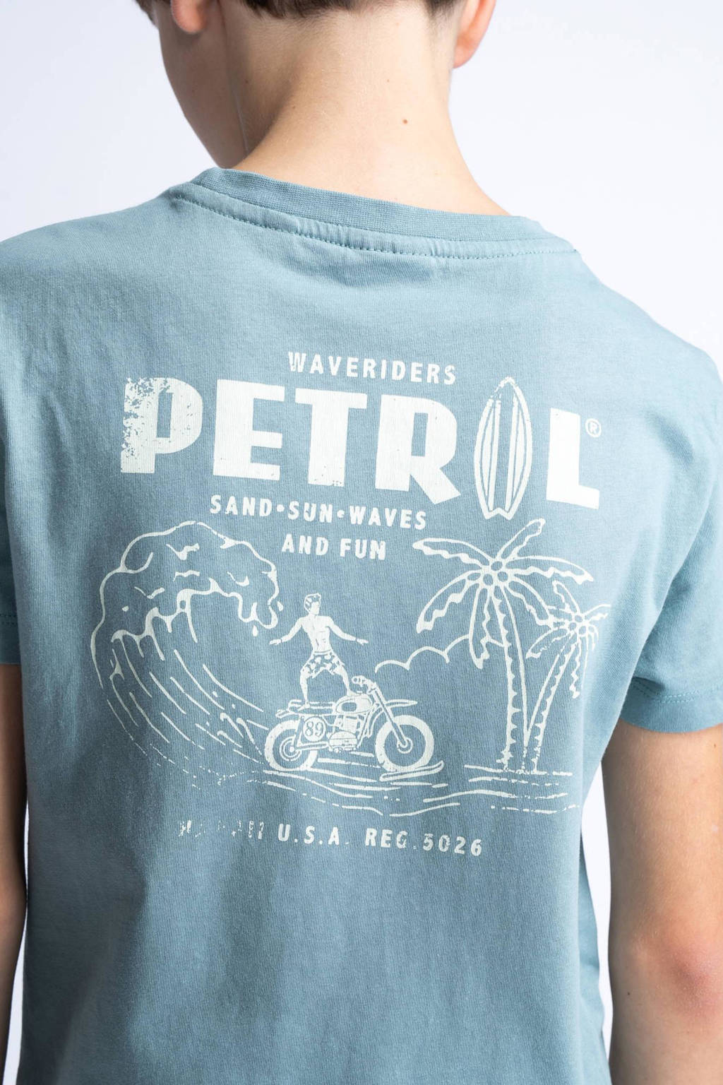 Petrol Industries T-shirt grijsblauw