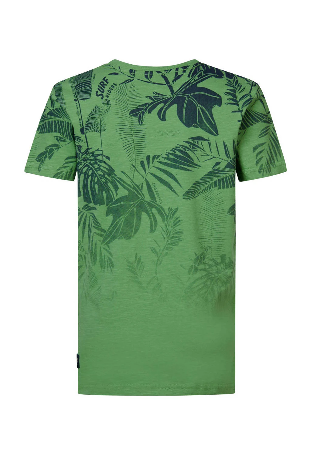Petrol Industries T-shirt met bladprint groen