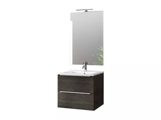 Ensemble de salle de bain 4 pièces LARISSA brun foncé