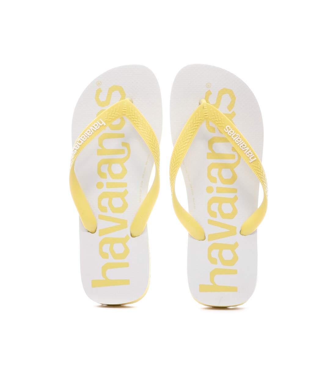 Tongs Blanc/Jaune Homme Havaianas Logomania 2