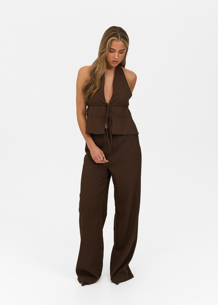 Annelieke broek choco bruin