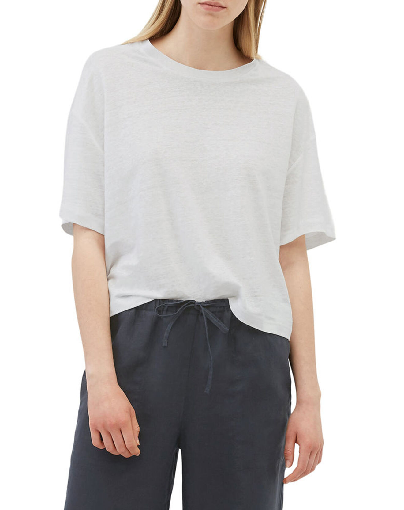 Marc O'Polo T-Shirt 100% Lin Oversized blanc