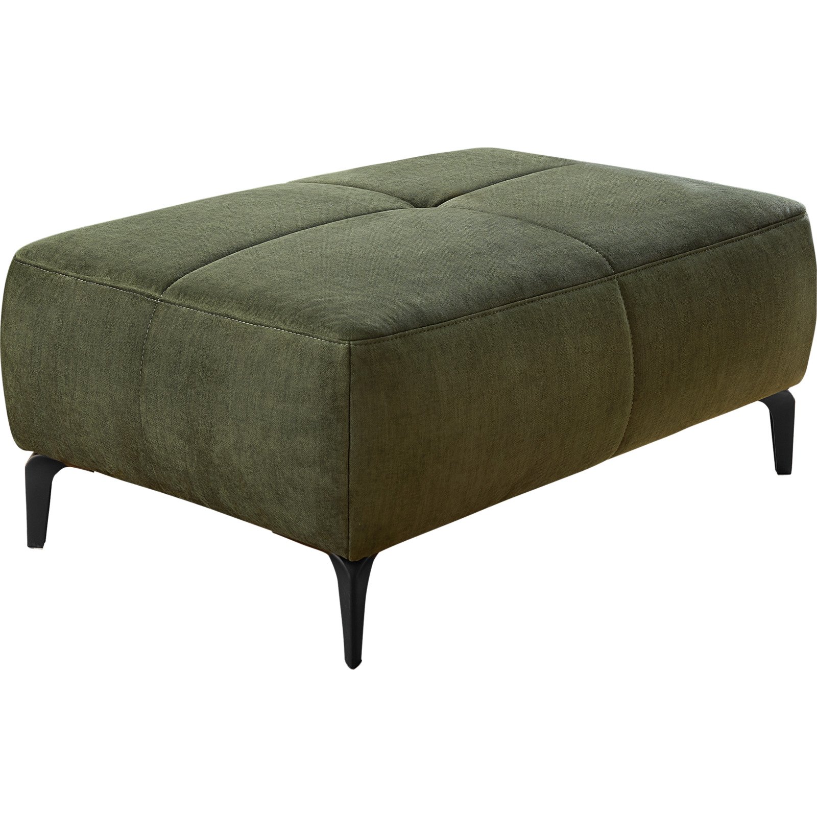 Hocker Oslo Stoff Velours-Optik grün