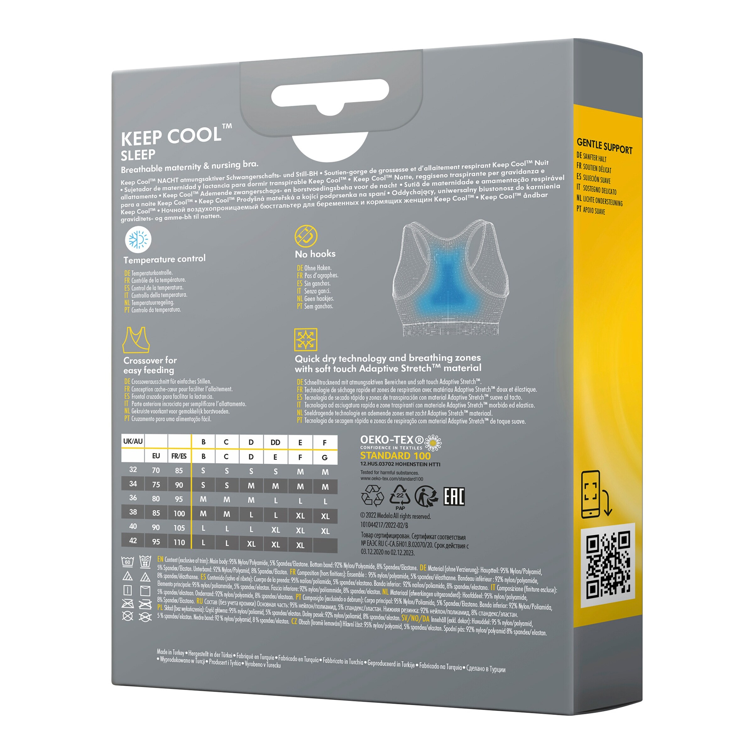 Medela Umstands- und Still-Bustier für die Nacht Keep Cool weiß