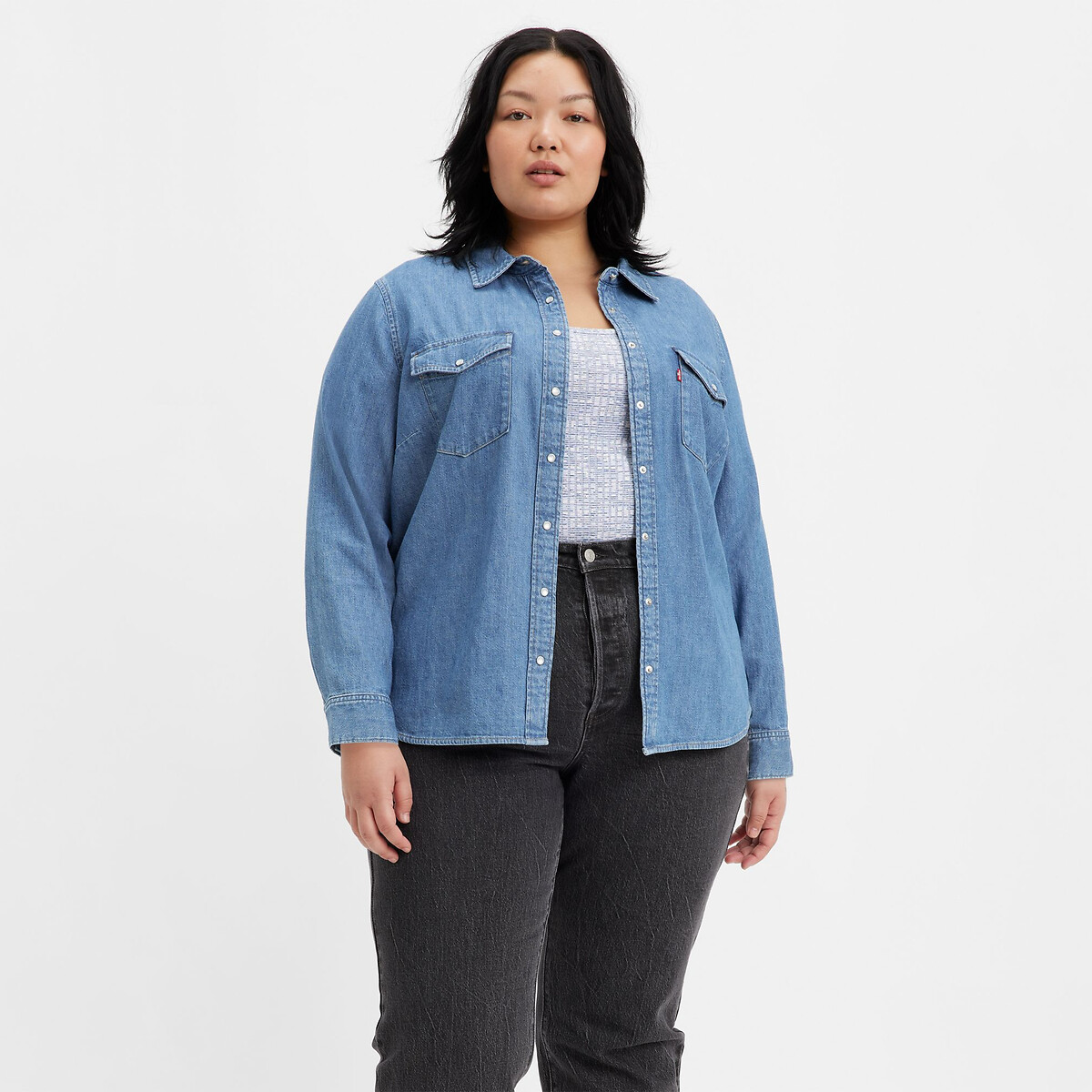 LEVI'S PLUS<br>Jeanshemd Essencial Western