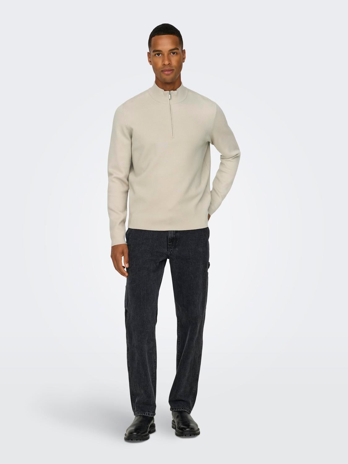 ONSCOOPER Pullover Silver Lining
