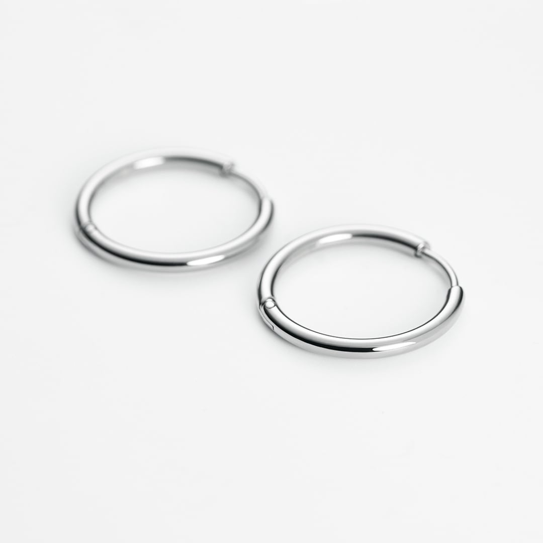 Paul Hewitt Charm-Kreolen Hoops Marinium Ocean Steel Silbrig