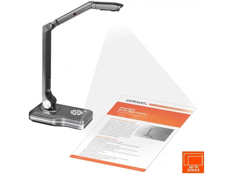 Celexon Dokumentenkamera DK800 8MP Dokumentenkamera mit Full HD-Auflösung